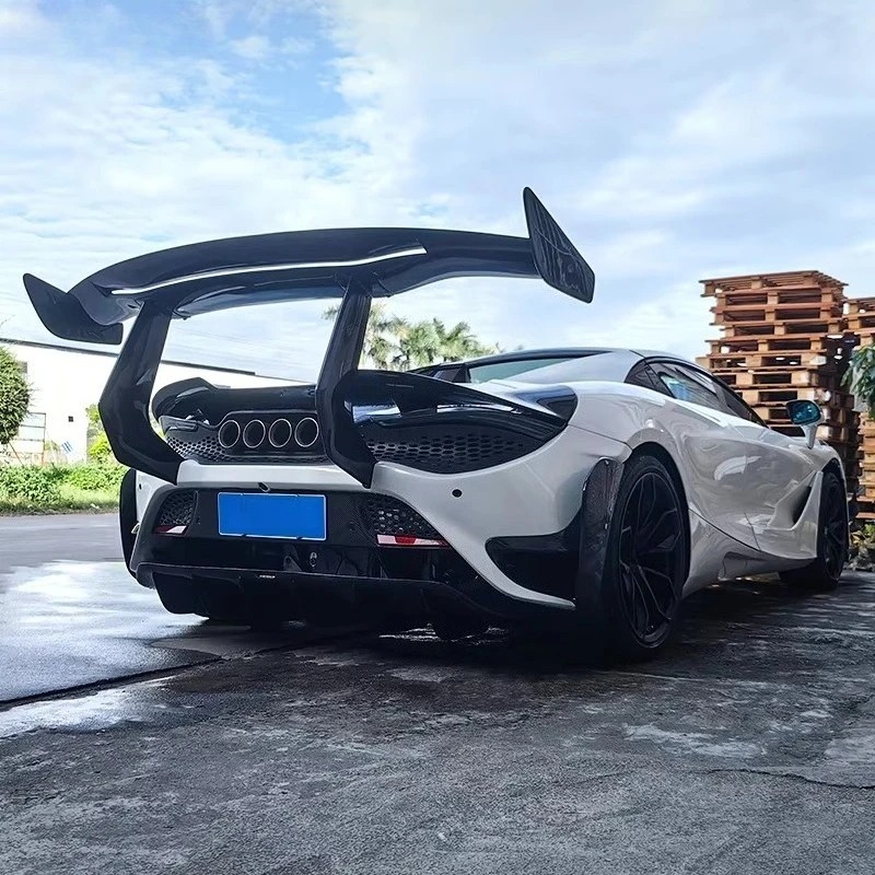 Dry Carbon GTR Senna Style Wing Rear Bumper Body Kit Spoiler for  720S